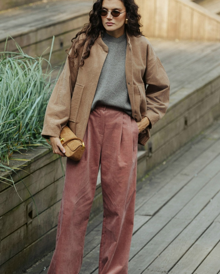 Бомбер теплый