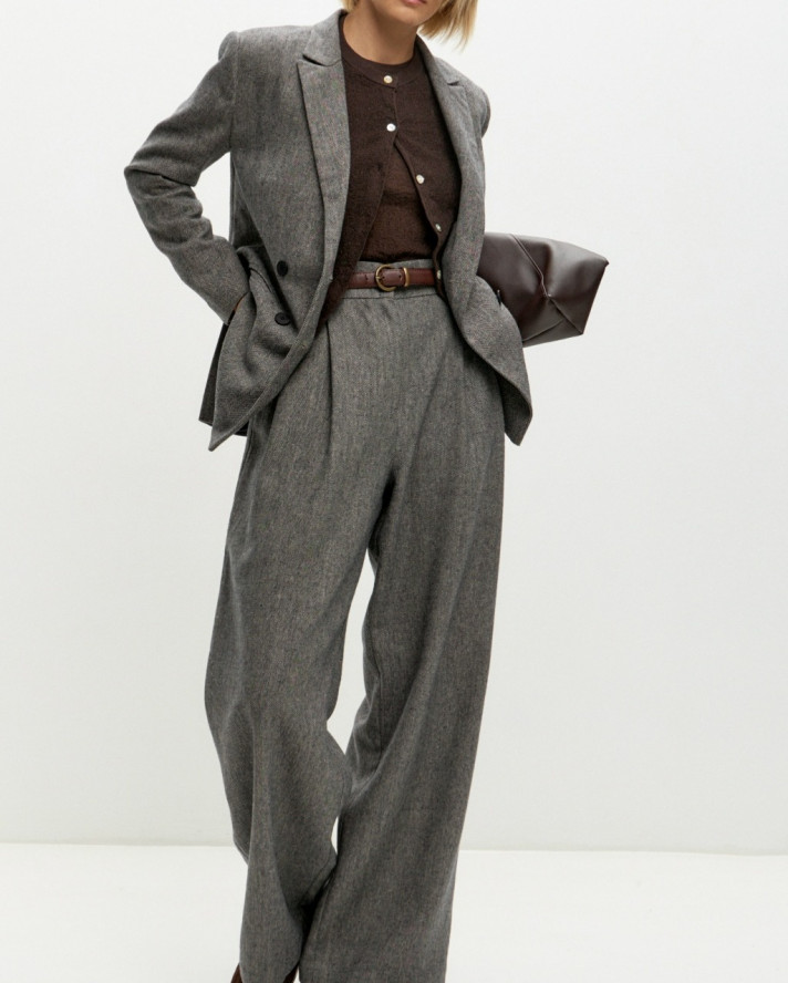 Брюки "Денди" из теплого льна