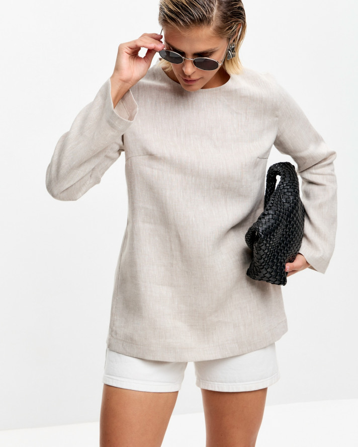 Туника В танце изо льна